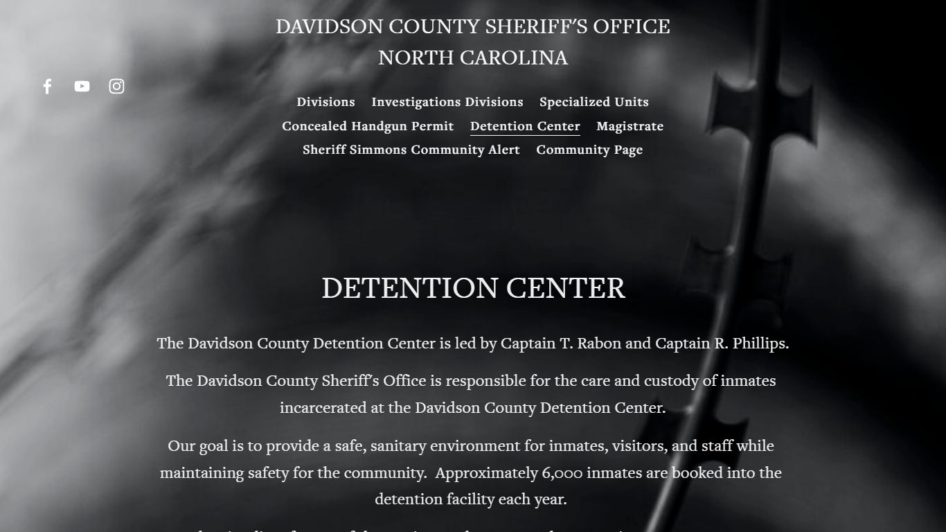 Detention Center — Davidson County Sheriff's Office North Carolina